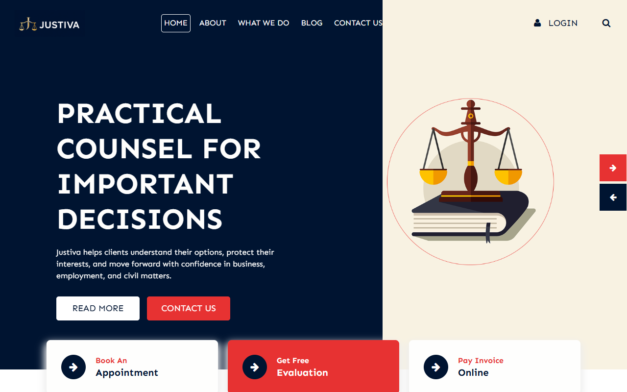 Justiva Template Mockup